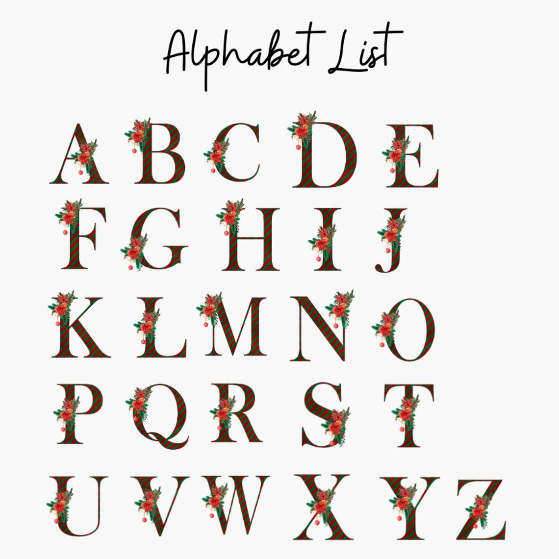 Personalized Christmas Monogram Ornaments Decoration | MCGift32