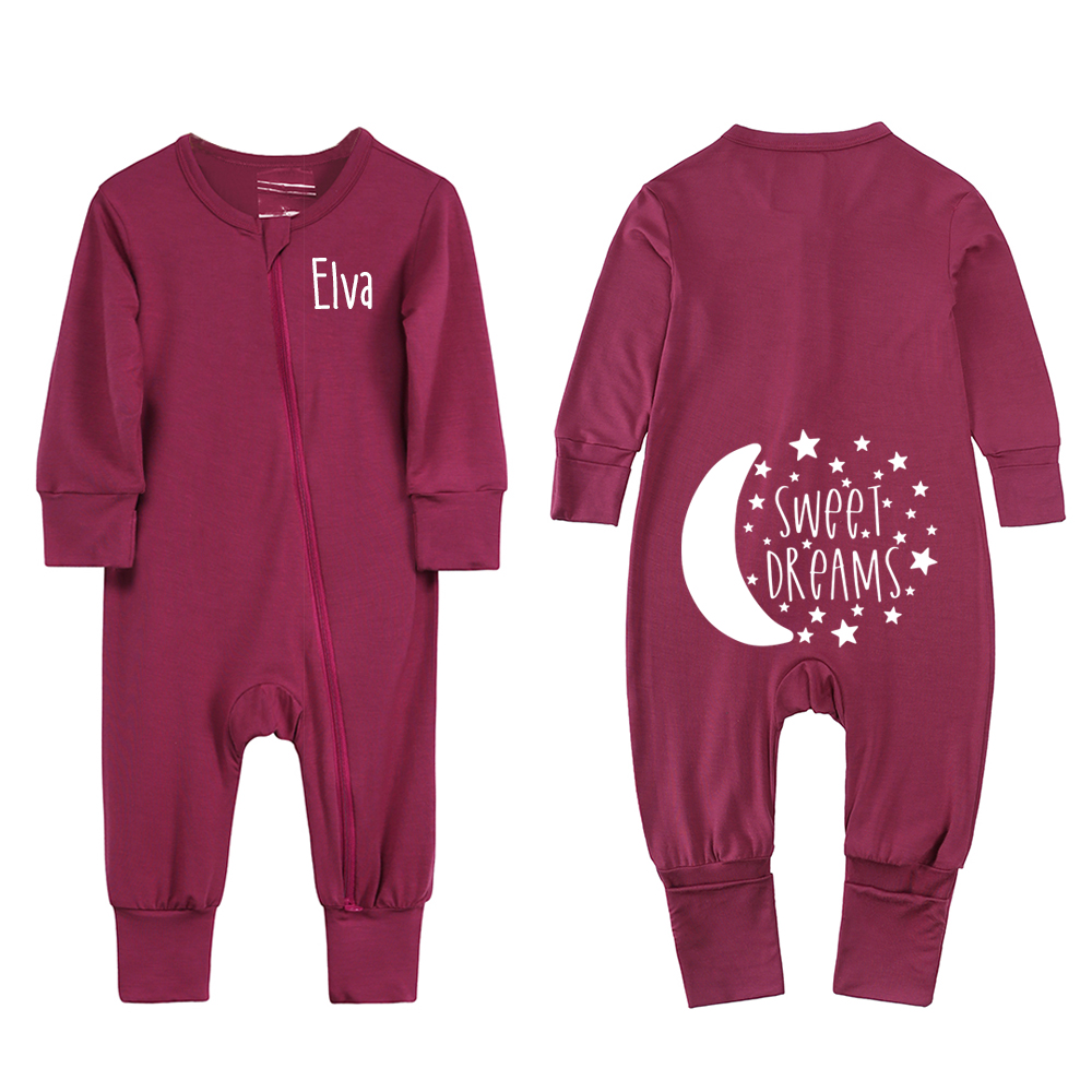 Personalized Kids Sweet Night Sweatshirt Romper | inRomper20