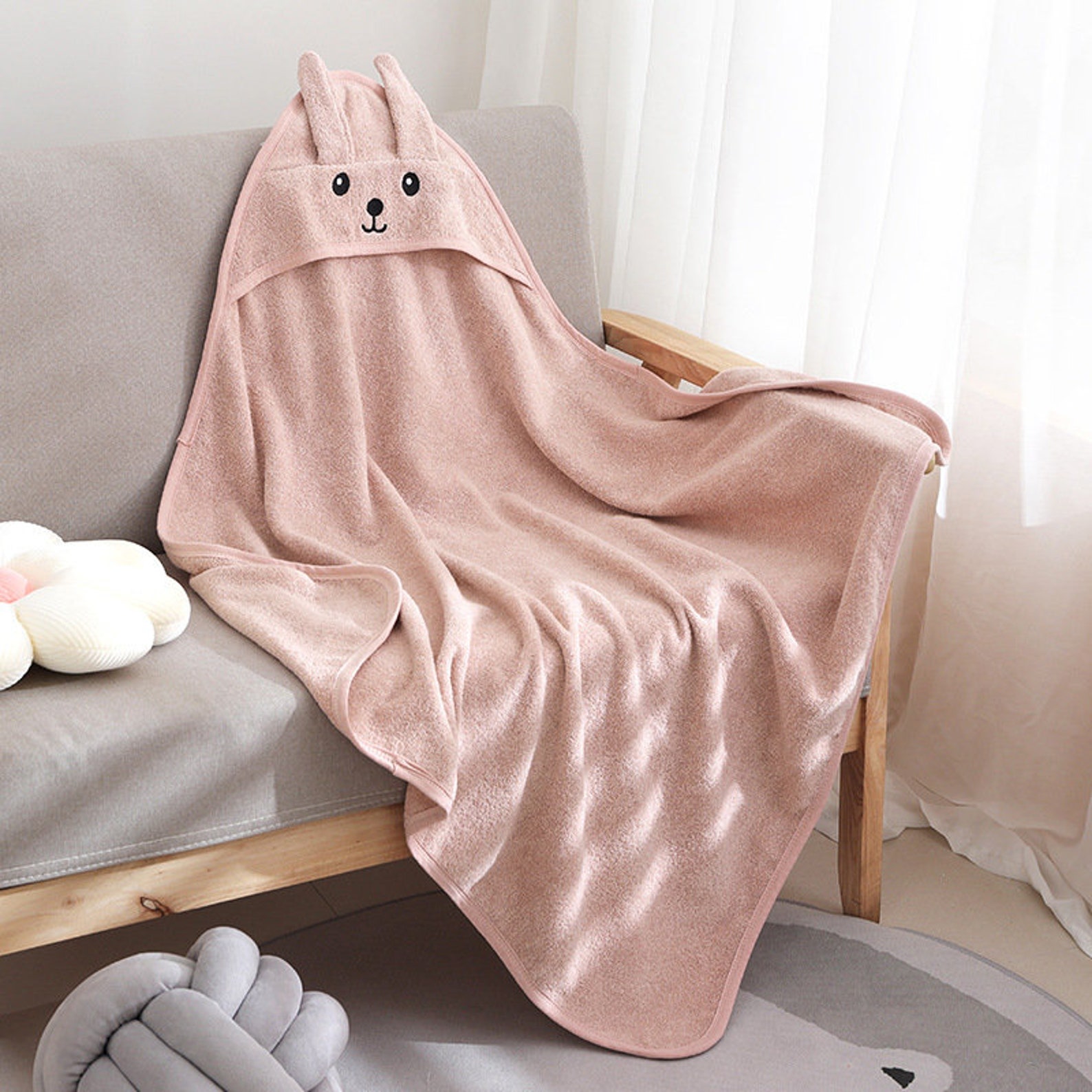 Personalized Embroidery Animal Hooded Baby Towel | CWBaby22