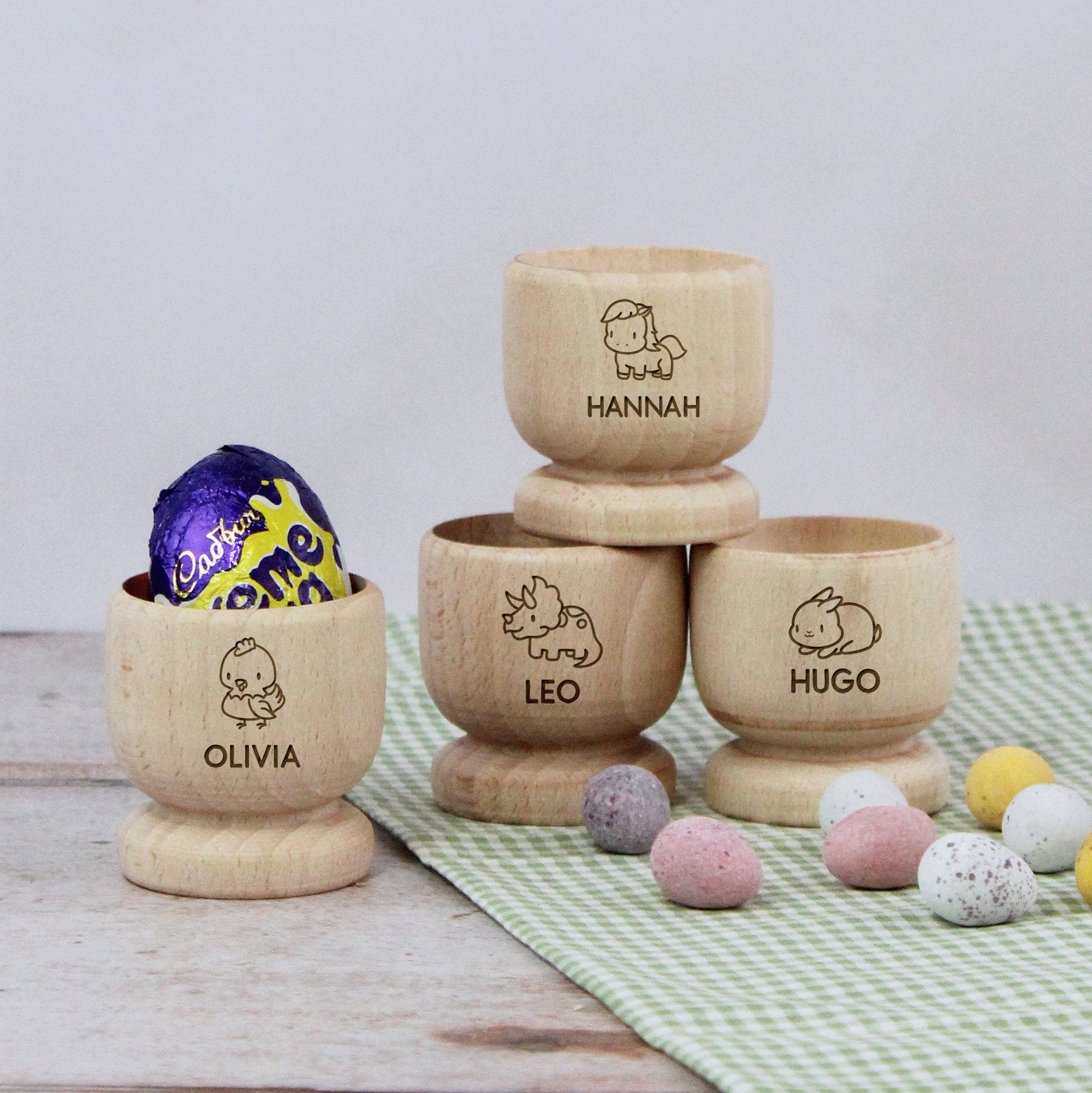 Personalized Kids Wooden Egg Cup | CWToy90