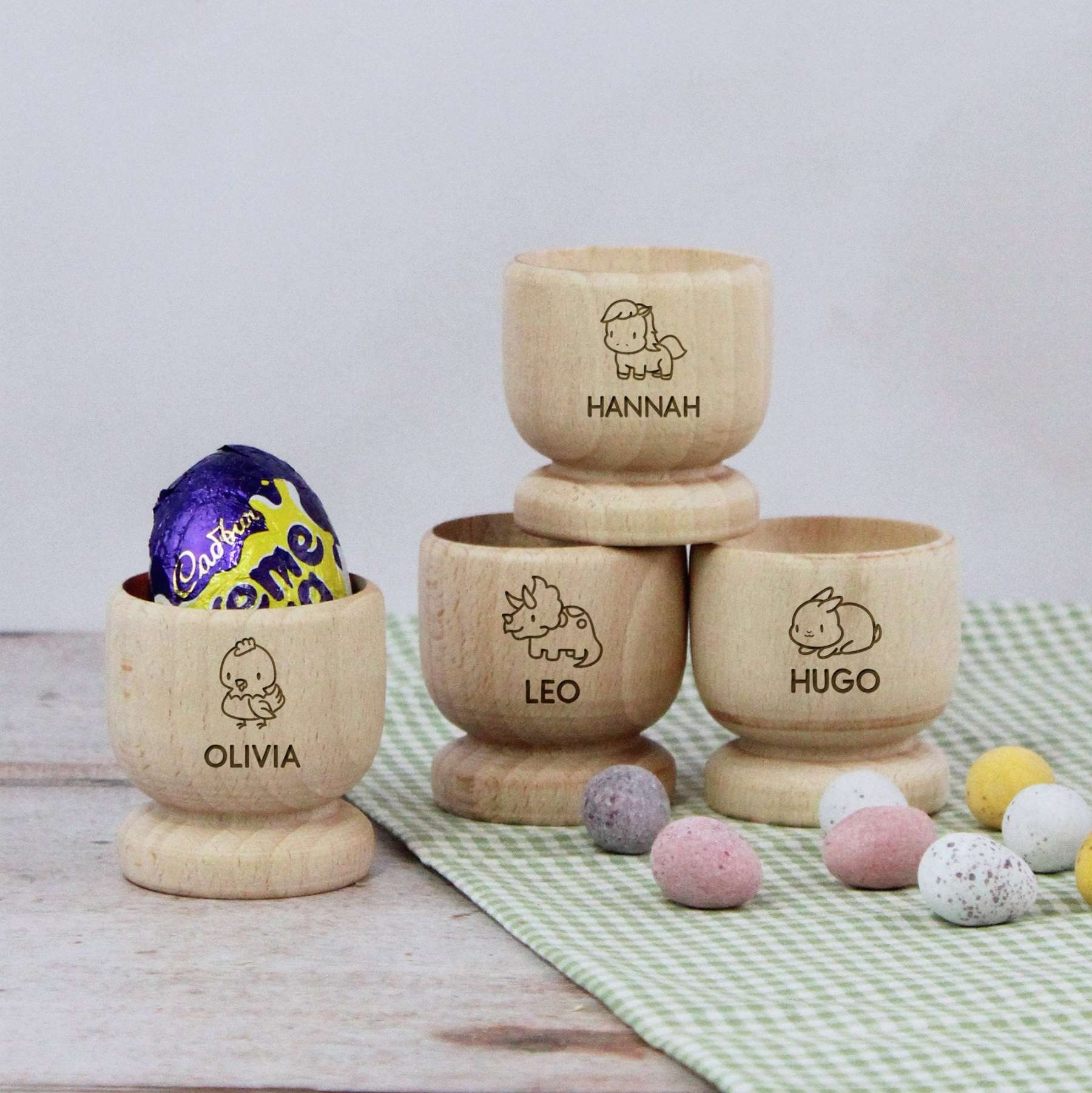 Personalized Kids Wooden Egg Cup | CWToy90