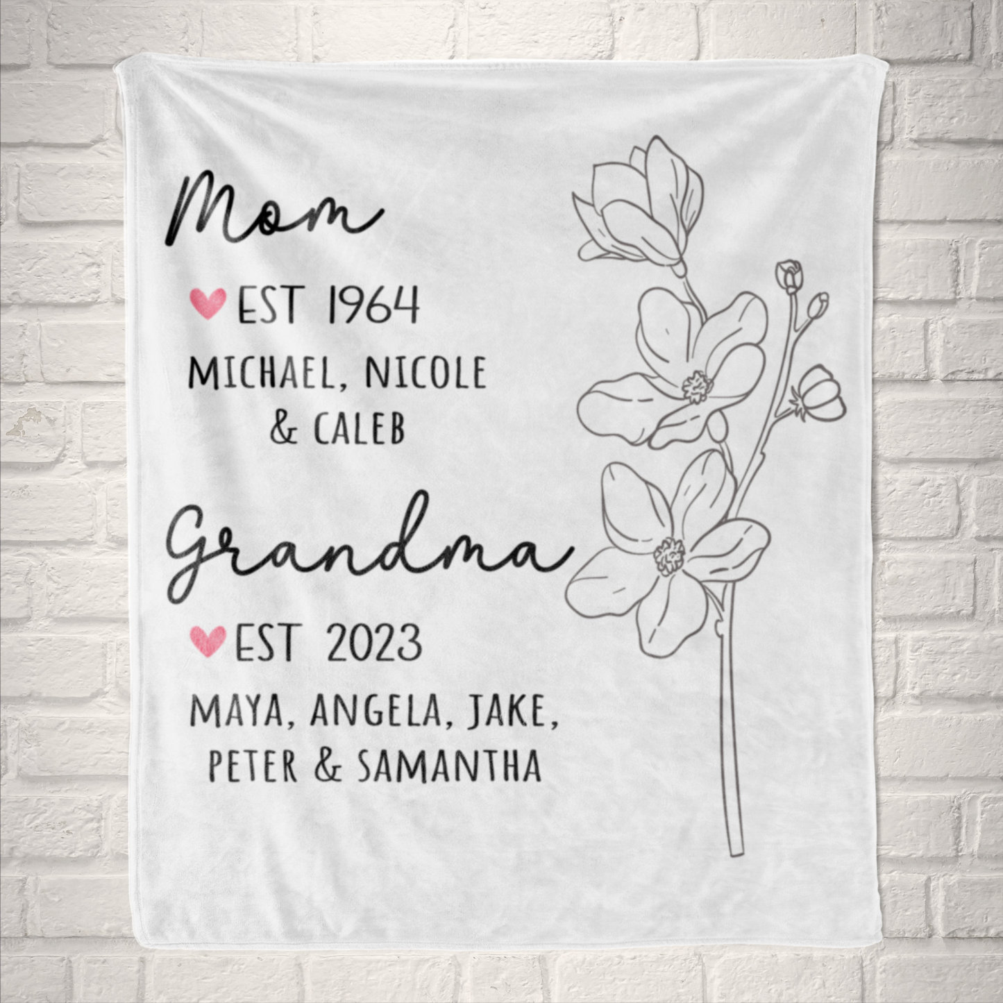 Personalized Love Mom Blanket for Comfort & Unique | CWMom13