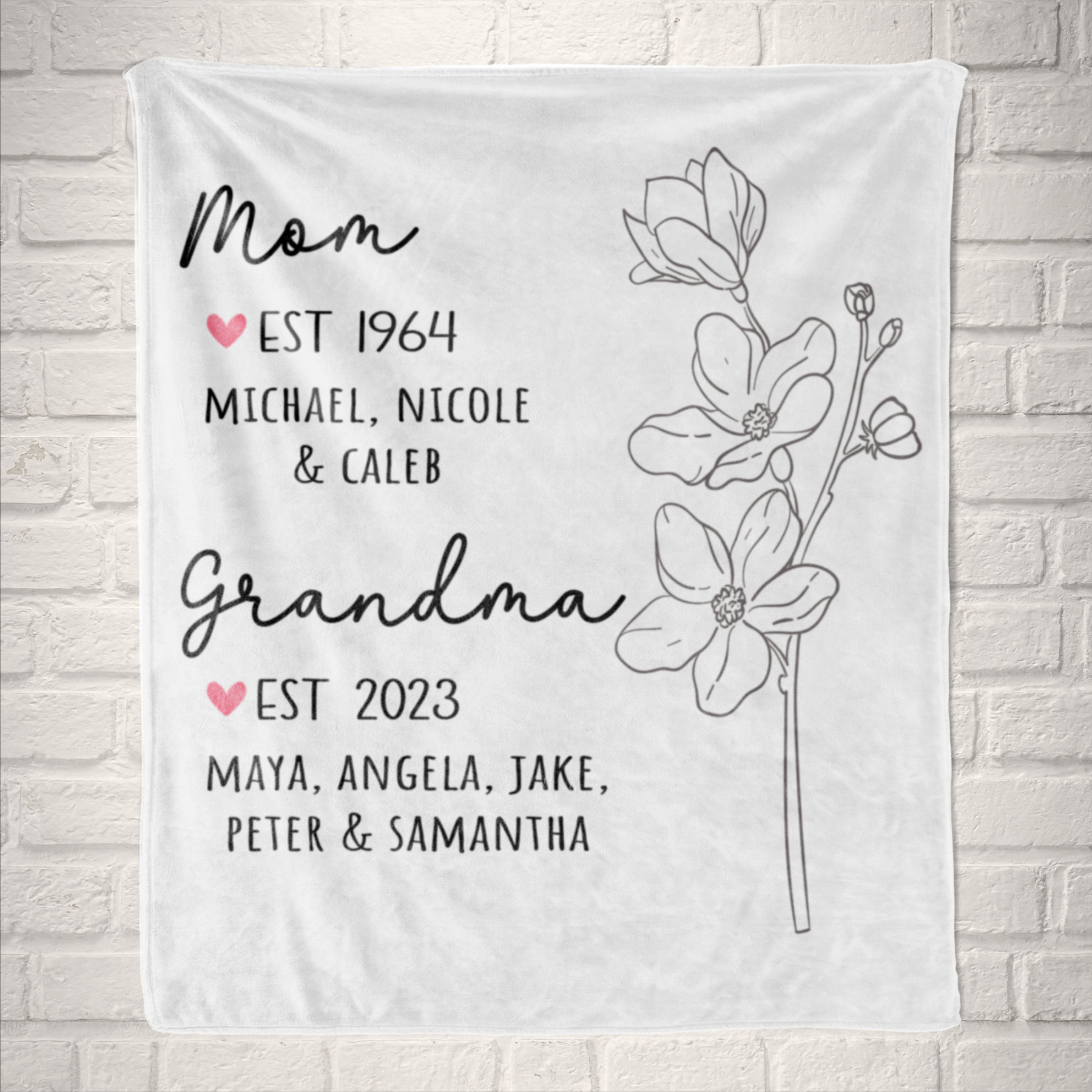 Personalized Love Mom Blanket for Comfort & Unique | CWMom13