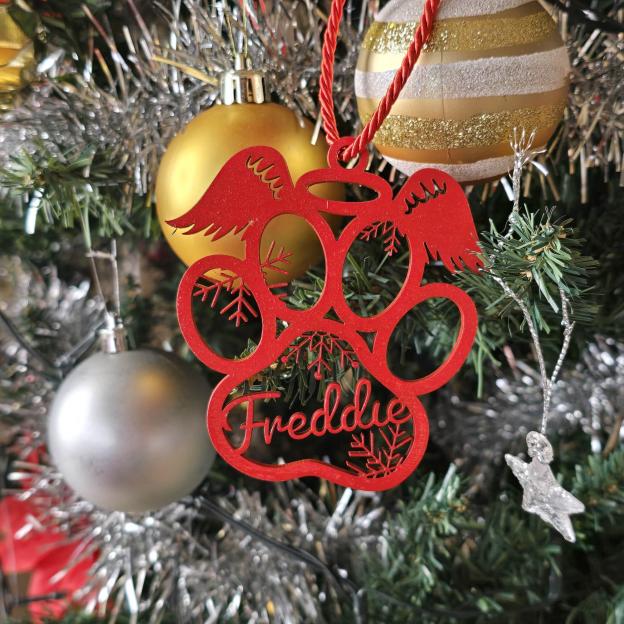 Personalized Paw Pet Print Christmas Ornament | MCGift195