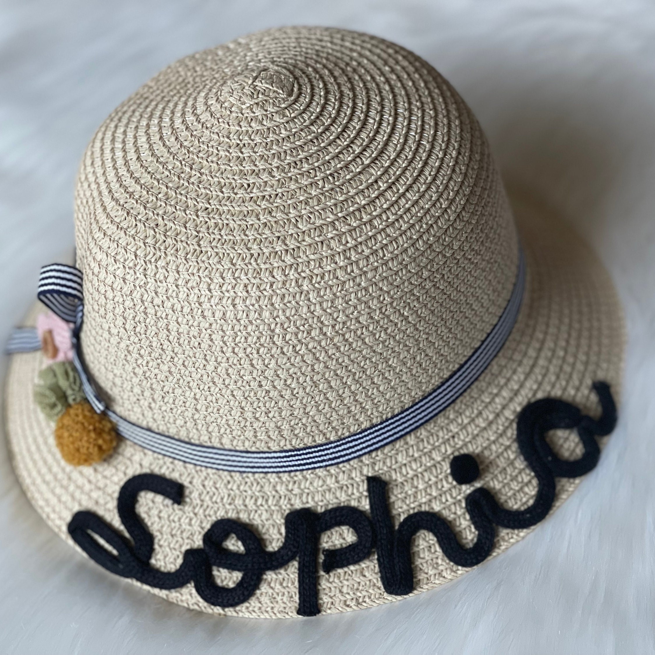 Personalized Hand Embroidery Straw Hat for Comfort & Unique | CWBeach59