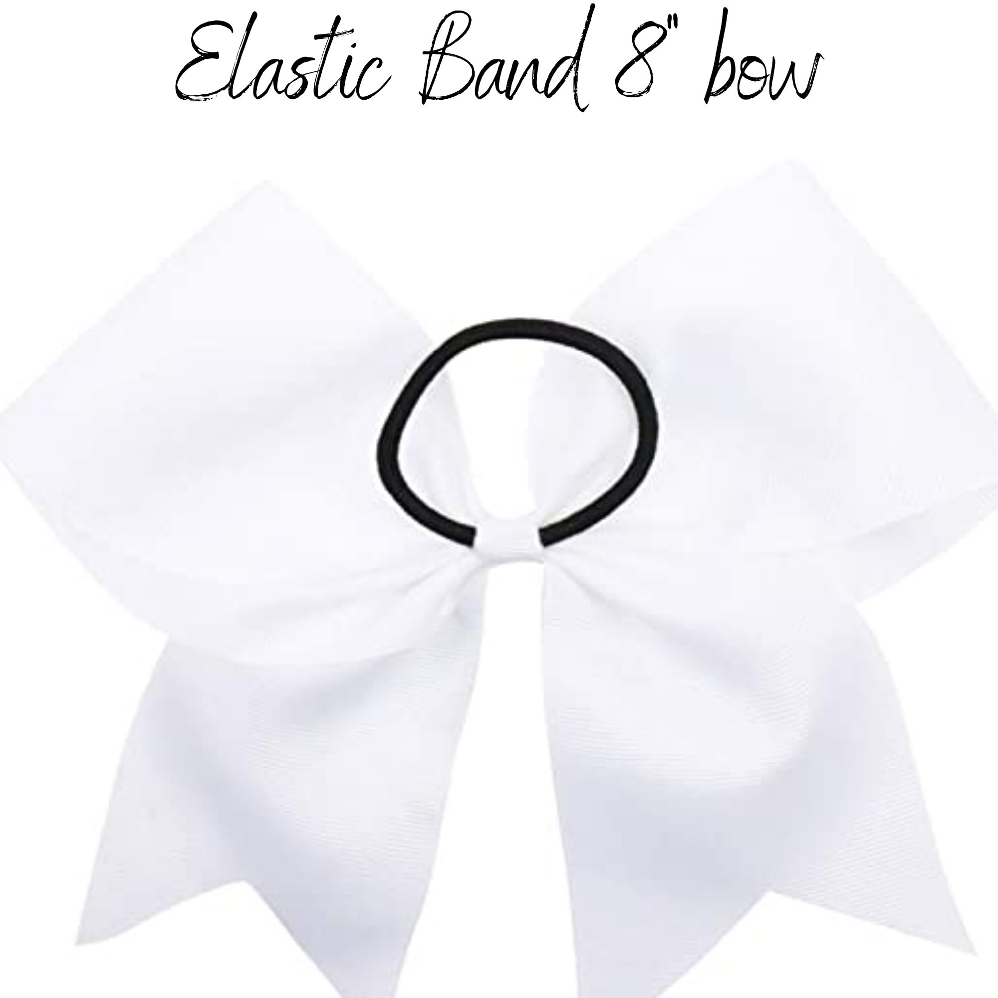Personalized Girls Back To School Elastic Band Hair Bow | CWToy55