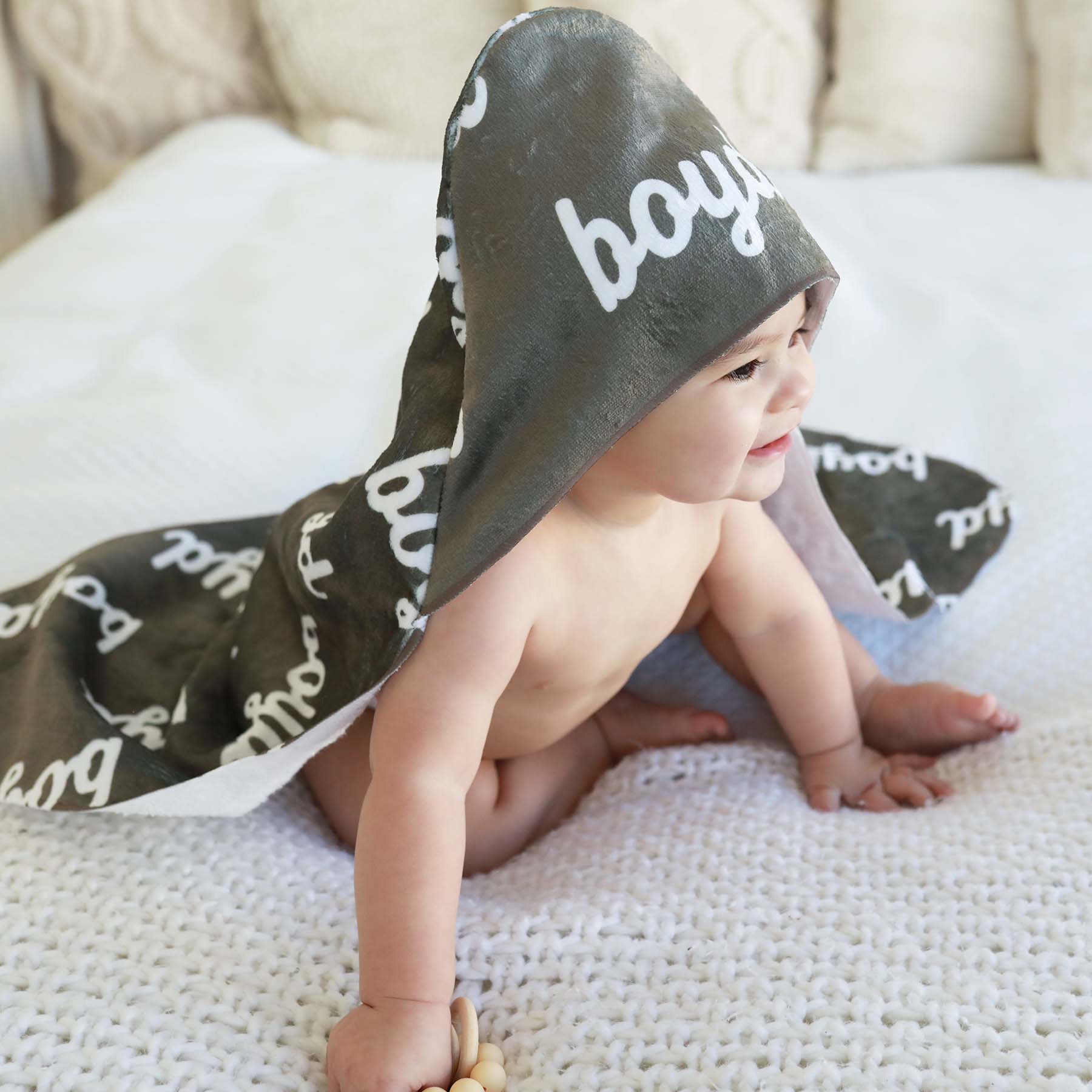 Personalized Baby Hooded Towel for Comfort & Unique | BBBlanket10