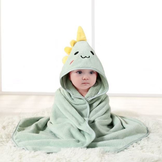 Personalized Embroidery Animal Coral Fleece Soft Hooded Towel | CWBaby142