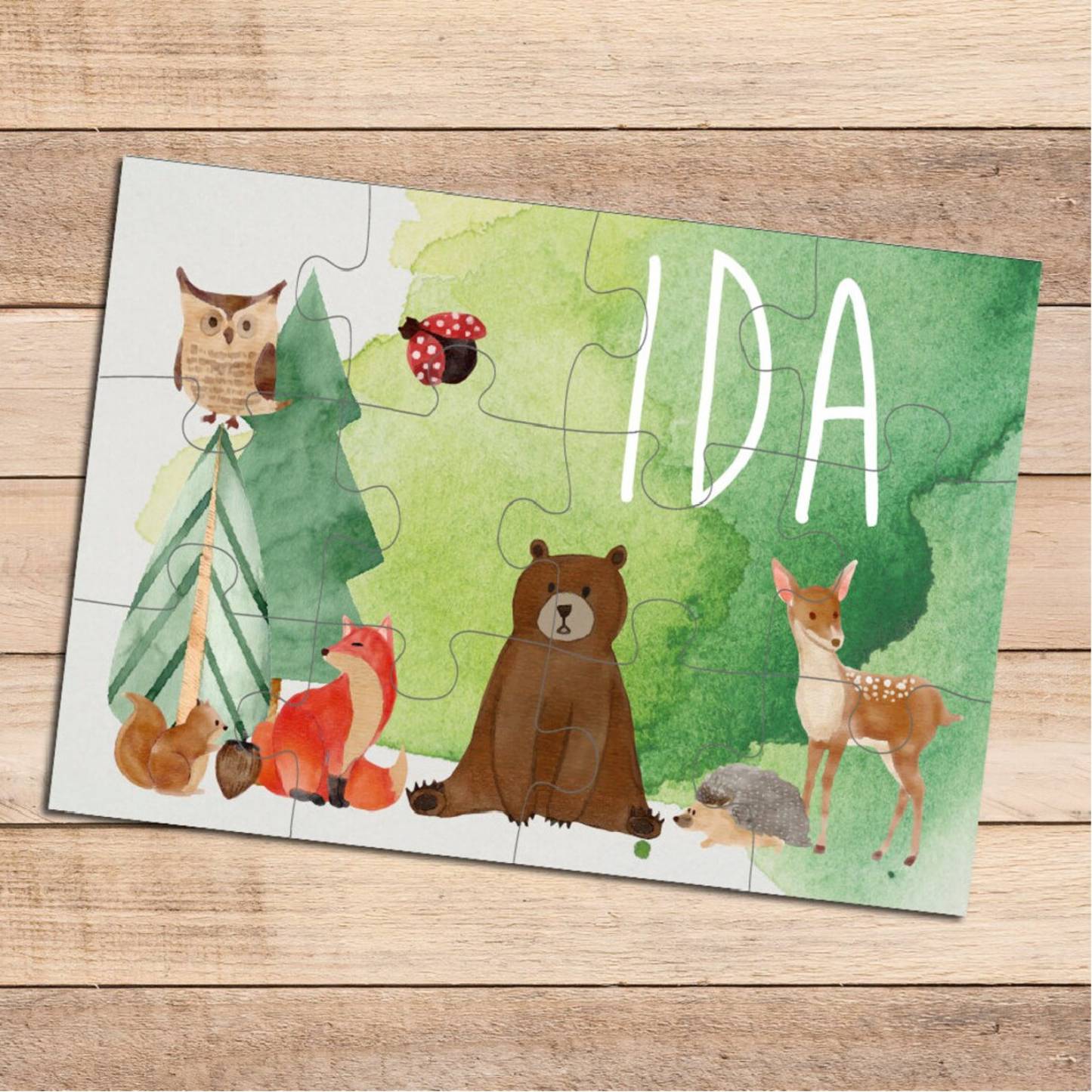 Personalize Lovely Kids Wooden Jigsaw Puzzle | Wood29