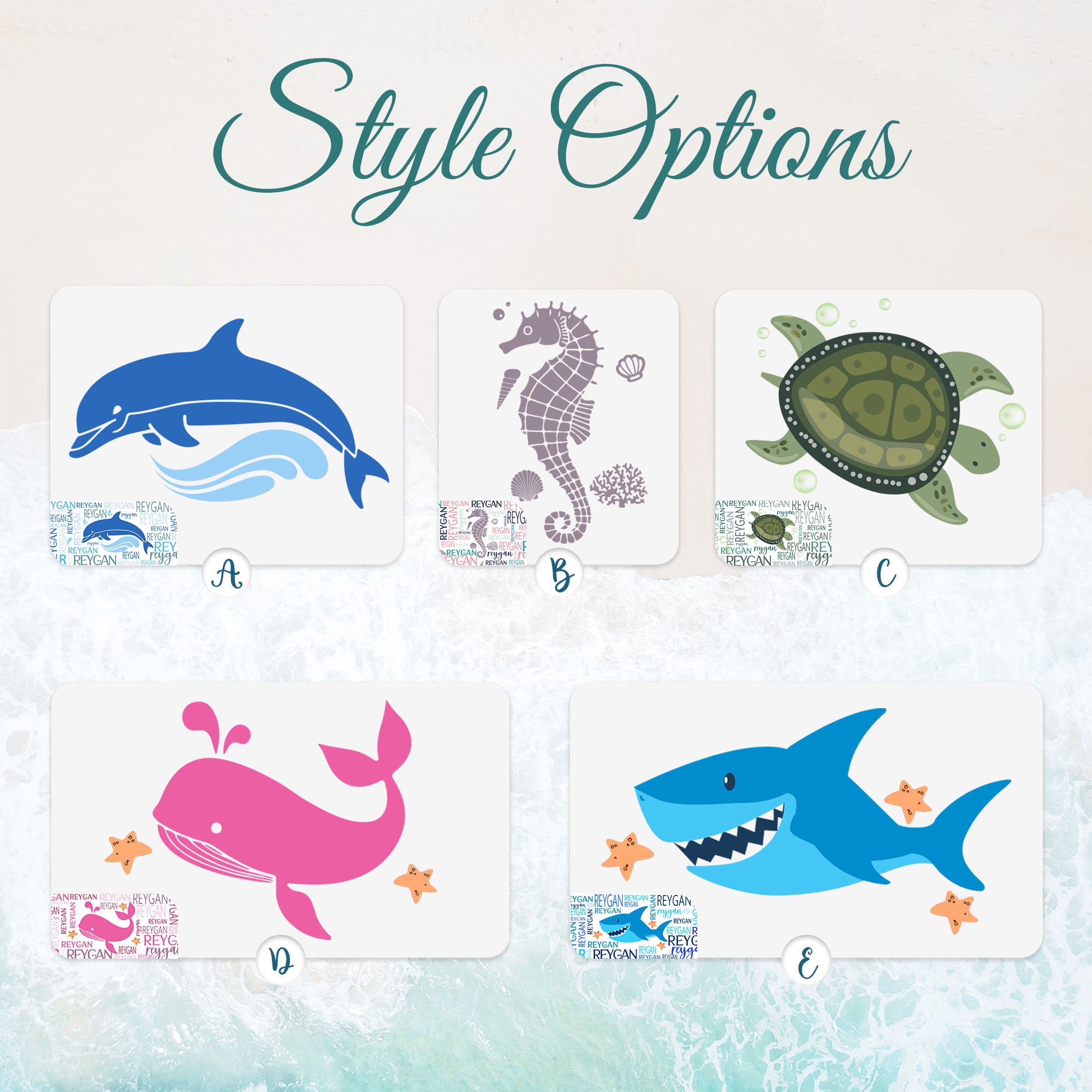 Personalized Ocean Animals Beach towels for Summer & Beach | KKTowel59
