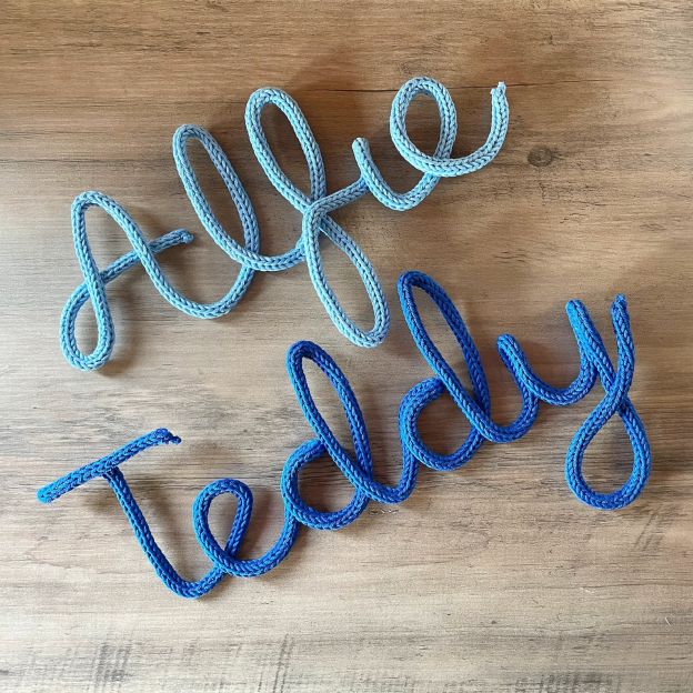 Personalized Knitted Wire Word or Name Sign | CWBaby41