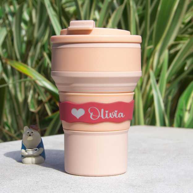 Personalised Portable Leak-Proof Silicone Water Cup | CWBaby159