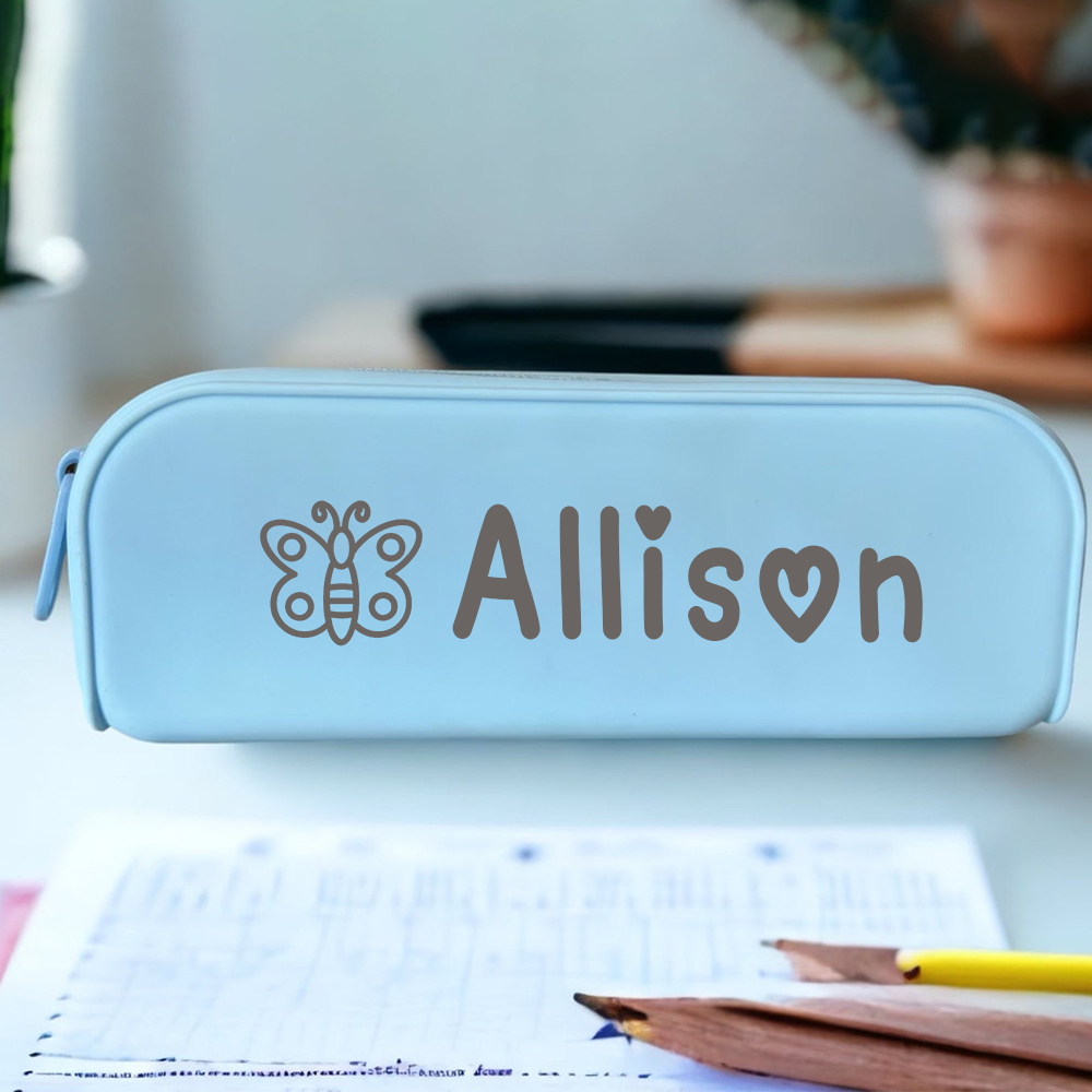 Personalized Back to School Silicone Pencil Pouch | CWTeach06