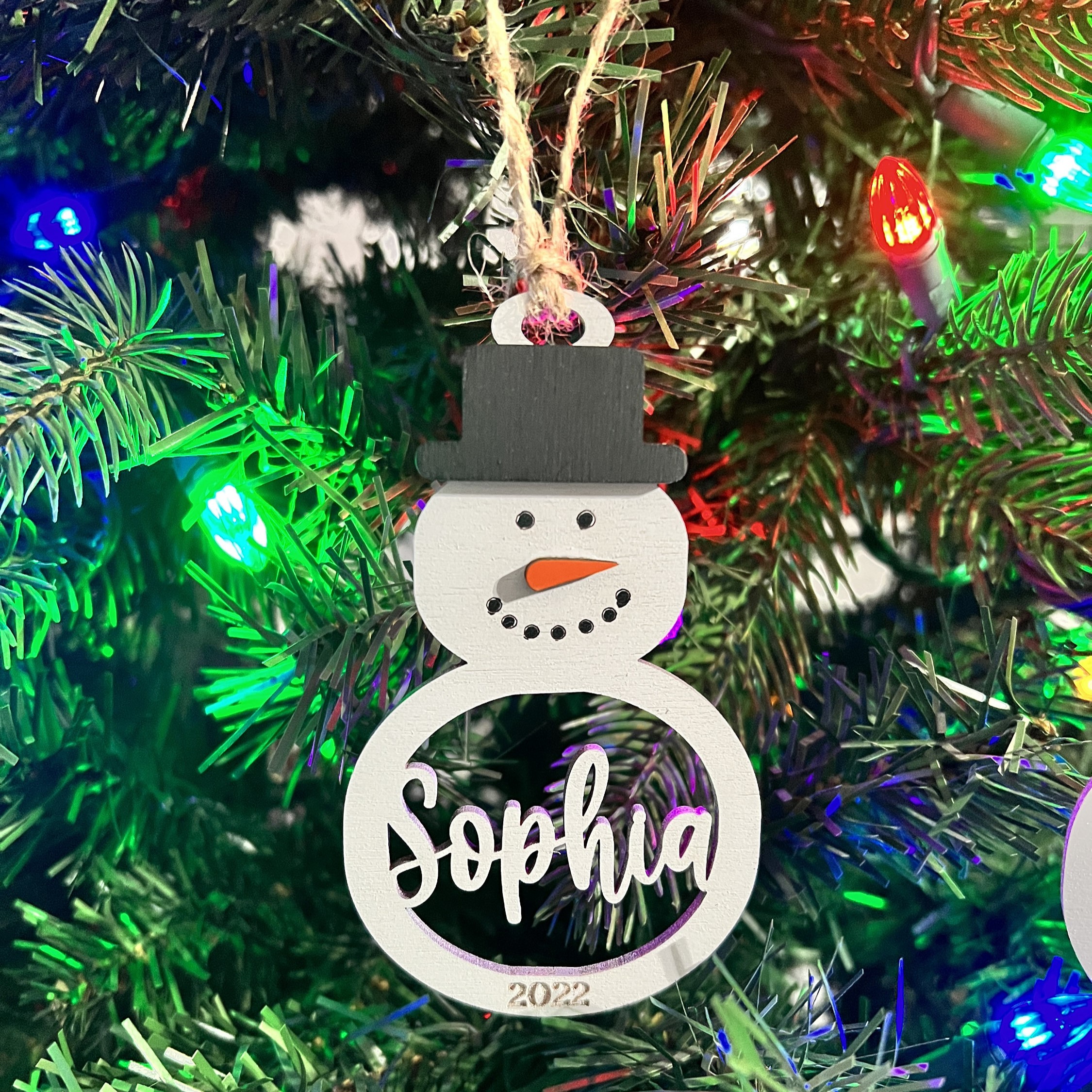 Personalized Snowman Wooden Christmas Ornaments | MCGift27