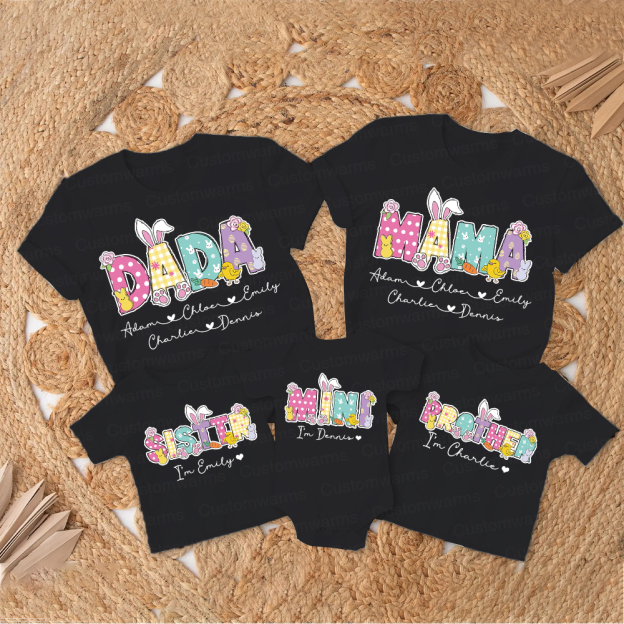 Personalized Family Happy Easter Matching Shirt | CWEaster73