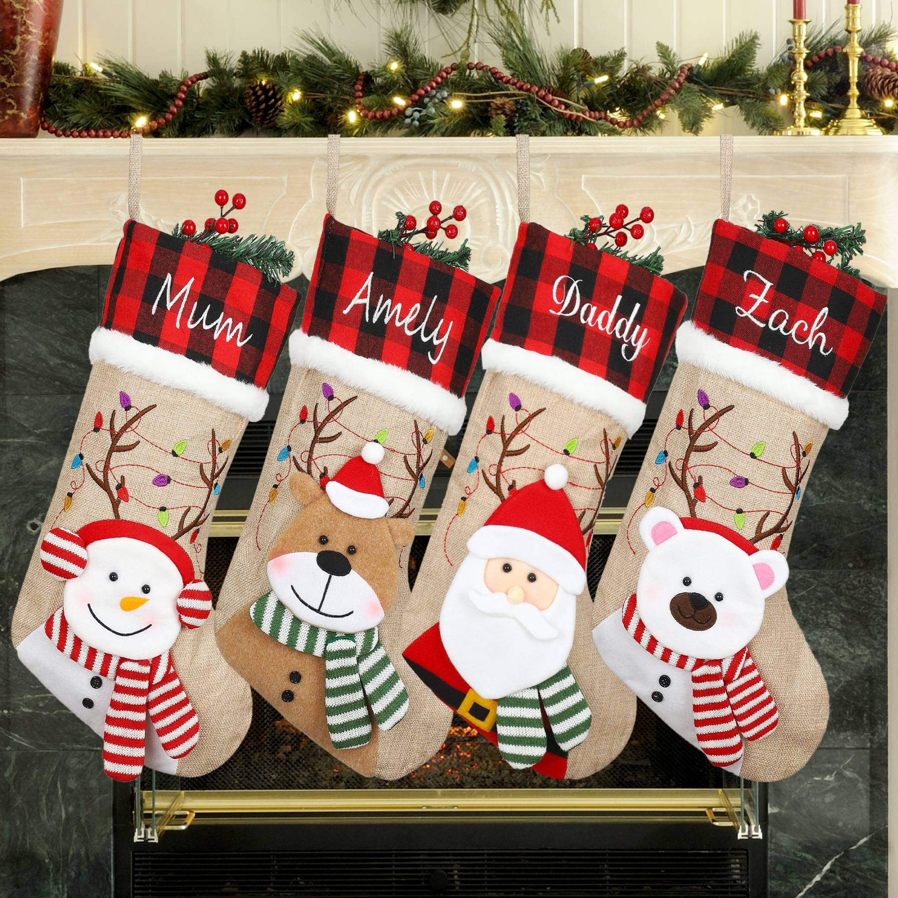 Personalized Embroidered 3D Christmas Stocking | MCGift40