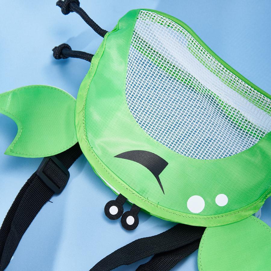 Personalized Crab Seashell Zipper Mesh Beach Bag | CWBeach90