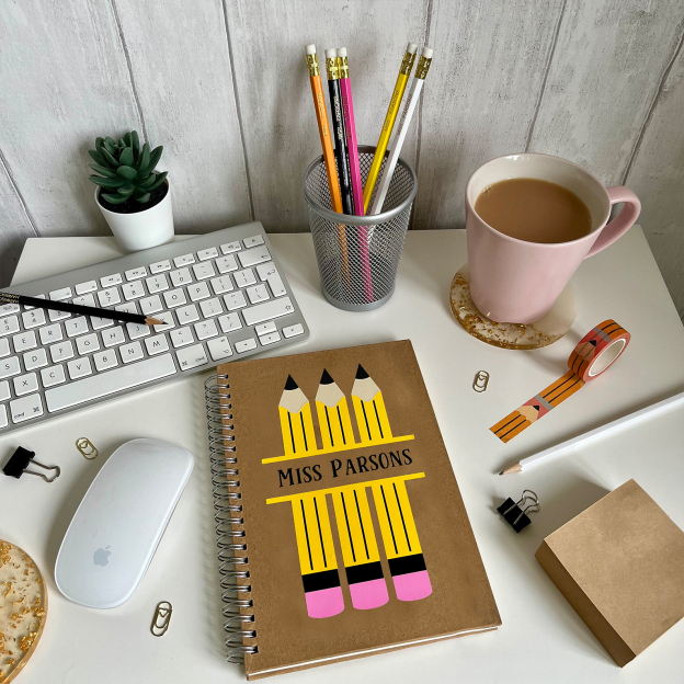 Personalized Pencil Teacher Notebook for Teacher Appreciation Gift | CWTeach09