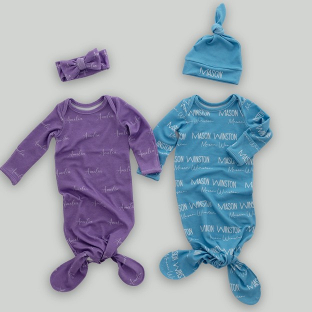 Personalized Newborn Swaddle Gown Set for Comfort & Unique | BBBlanket03