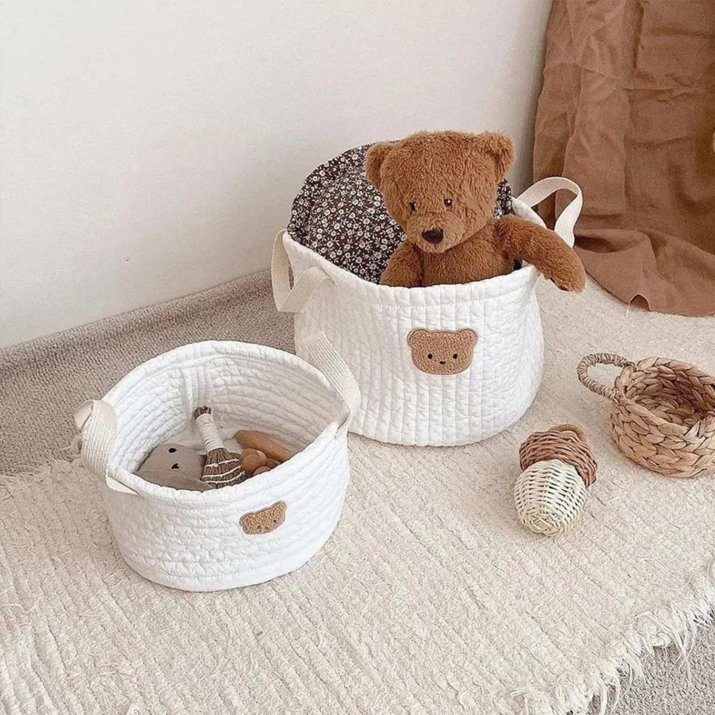 Personalized Embroidered Storage Bear Basket | CWBaby97