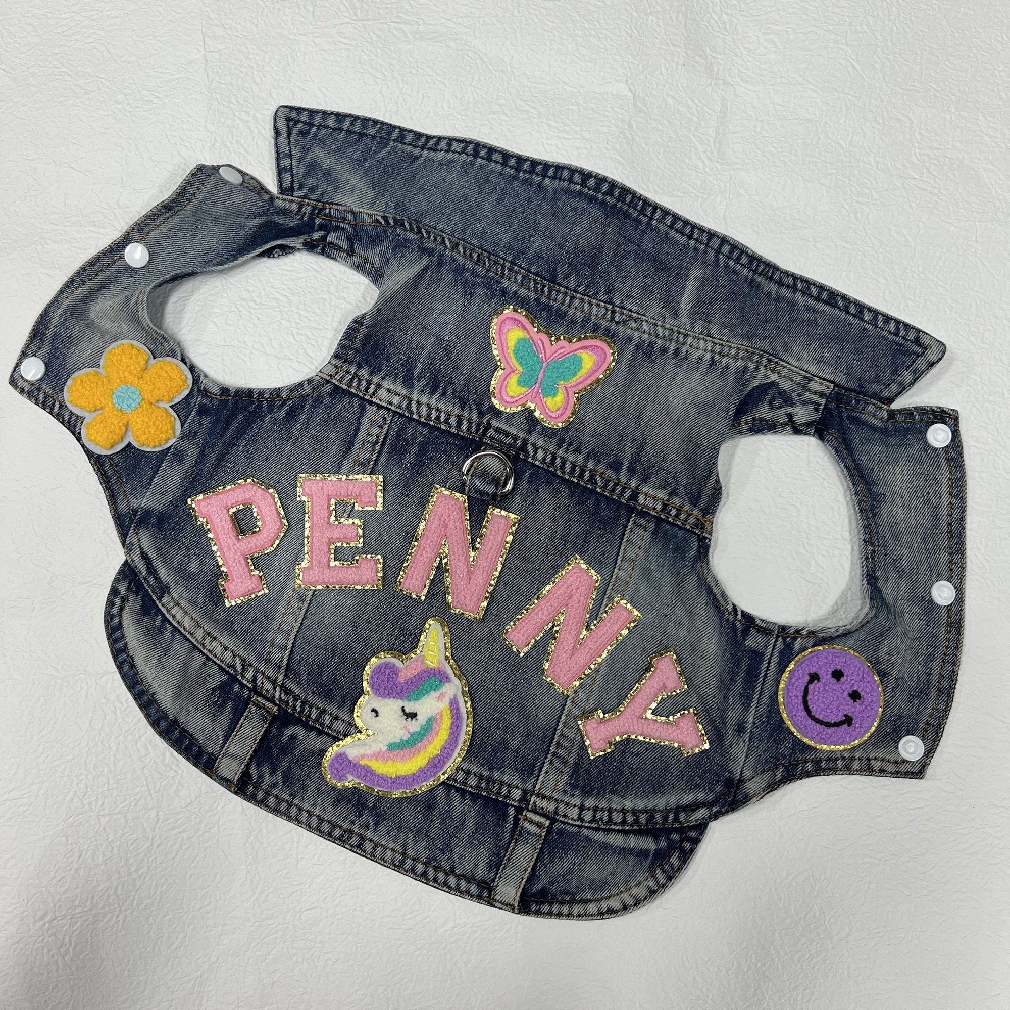 Personalized Hand Patch Pets Denim Jacket for Comfort and Unique | BKPet26
