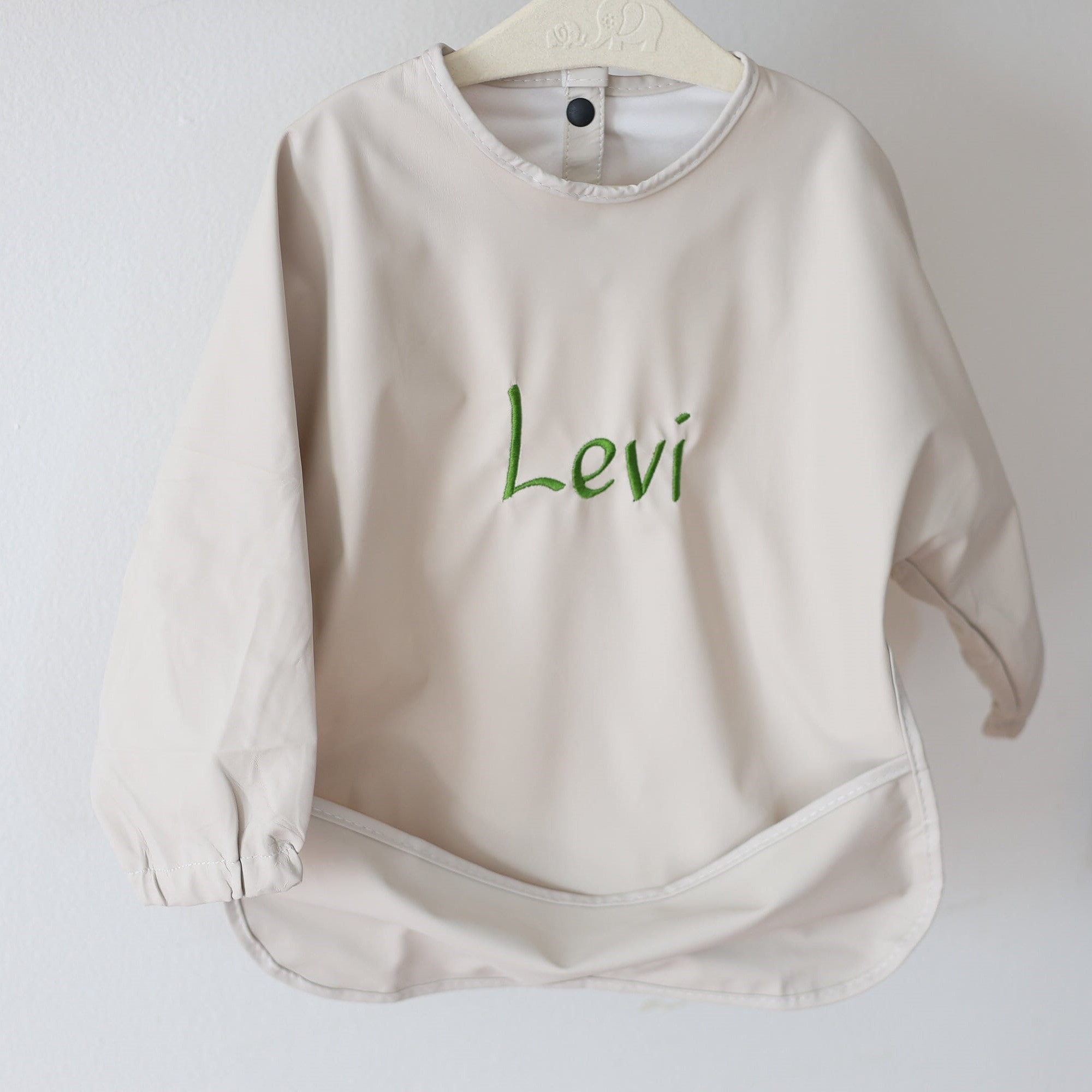 Personalised Baby Long Sleeve Waterproof Color Bib  | CWBaby61