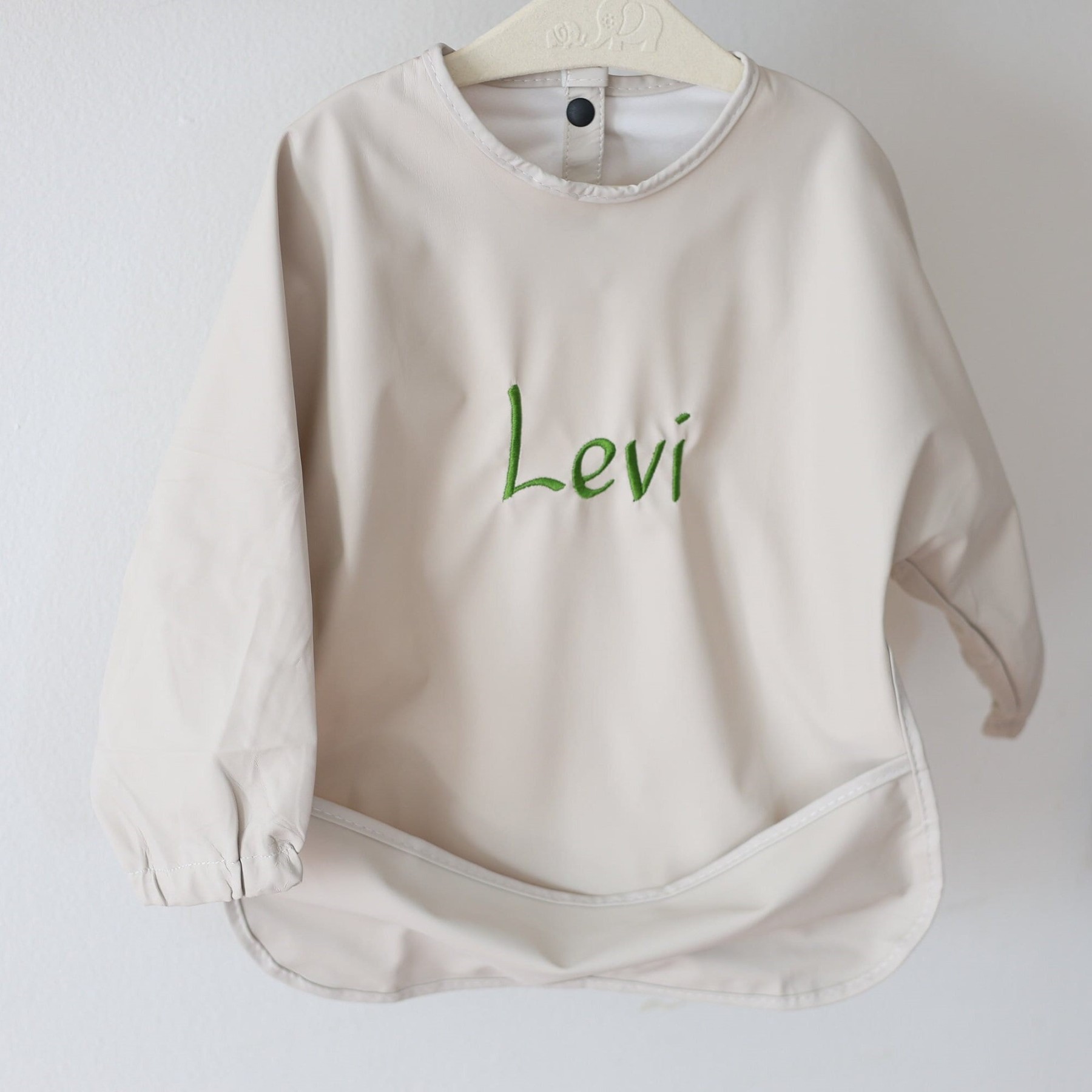 Personalised Baby Long Sleeve Waterproof Color Bib  | CWBaby61