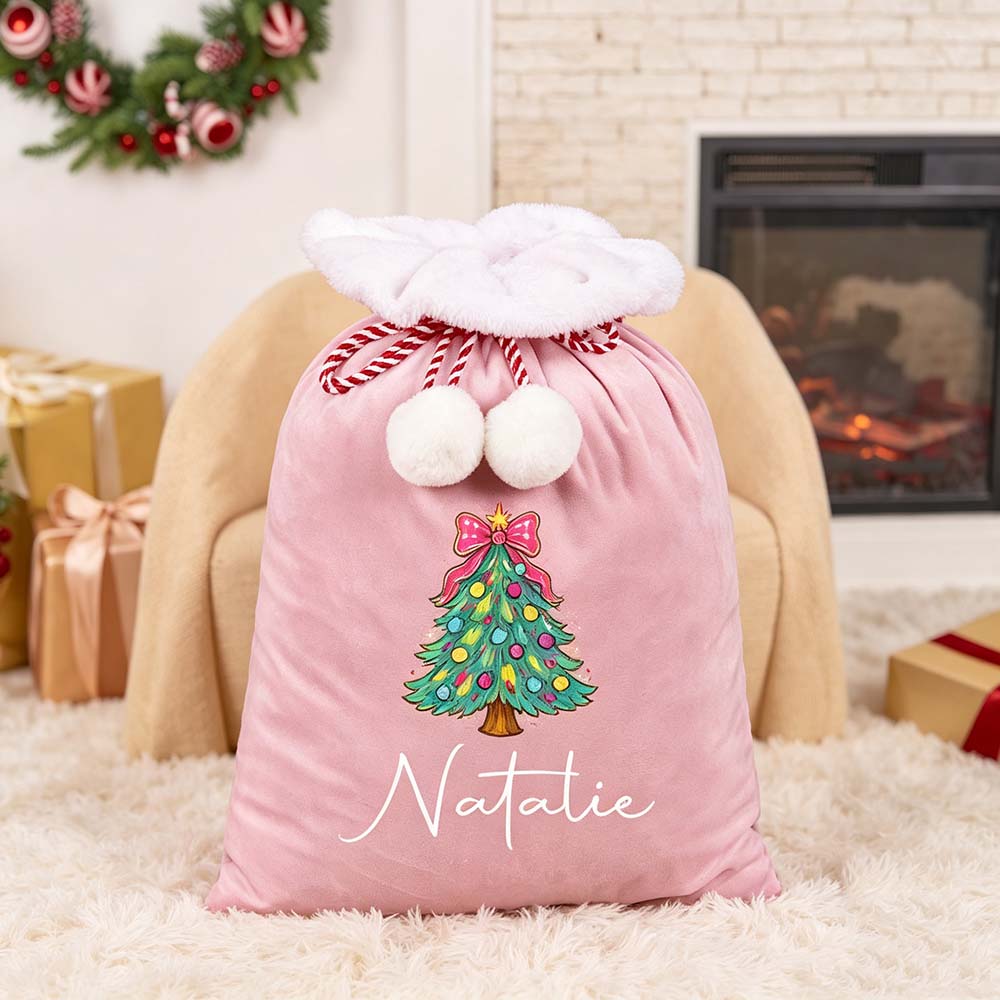 Personalized Christmas Santa Family Sack with Name | MCGift393