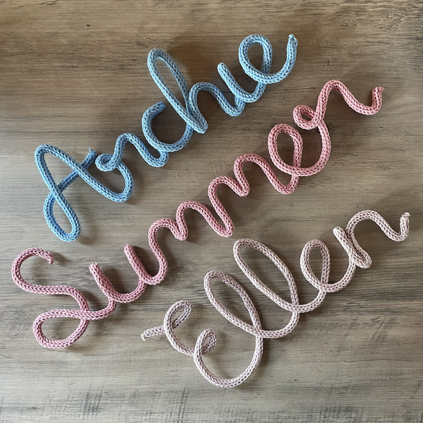 Personalized Knitted Wire Word or Name Sign | CWBaby41