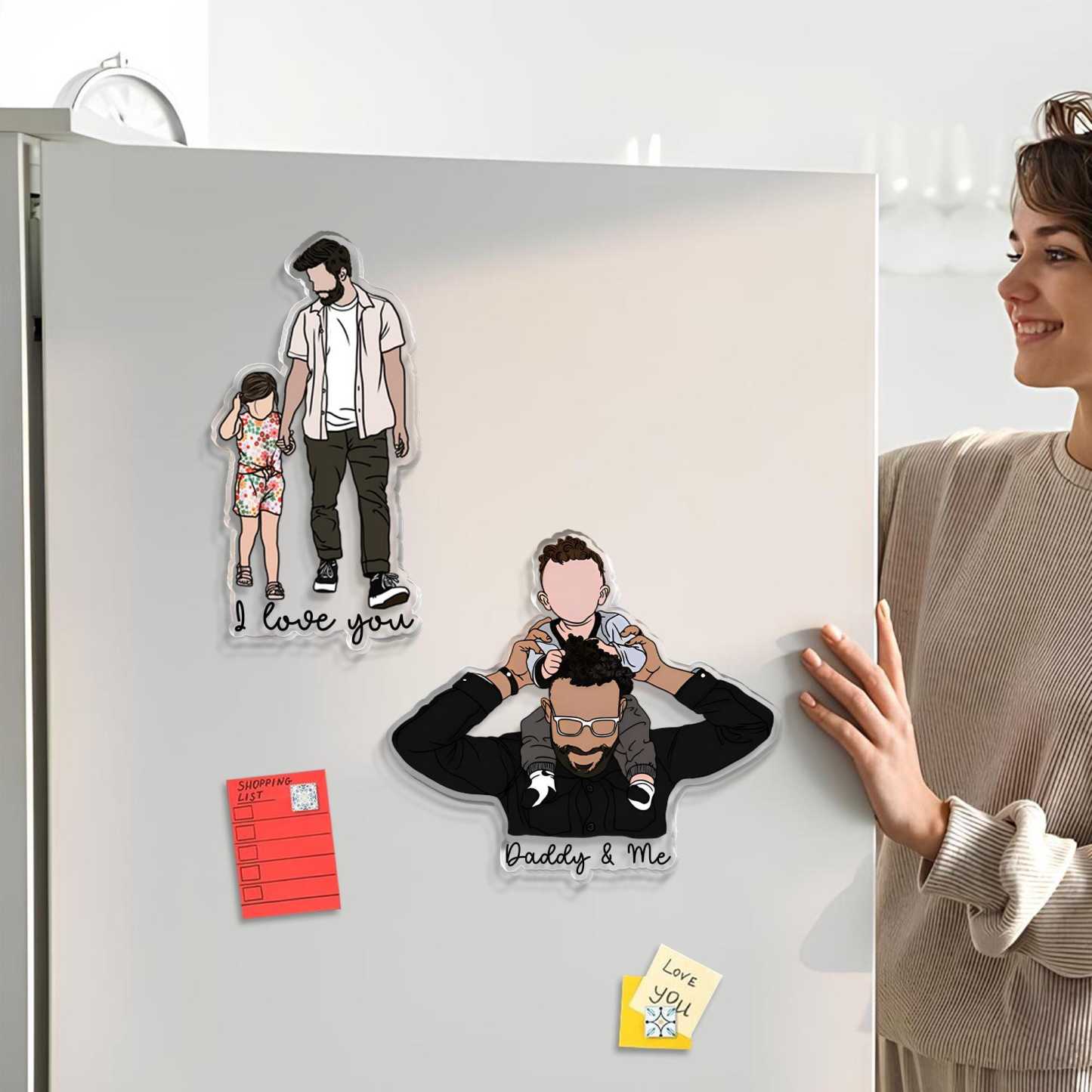 Personalized Illustrated Family Portrait Fridge Magnet | CWGift16
