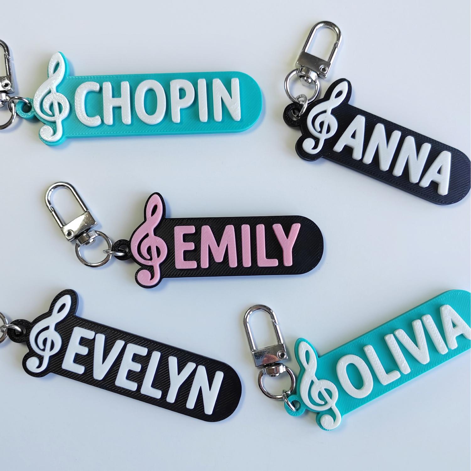 Personalized 3D Printed Name Keychains Tag | CWGift55