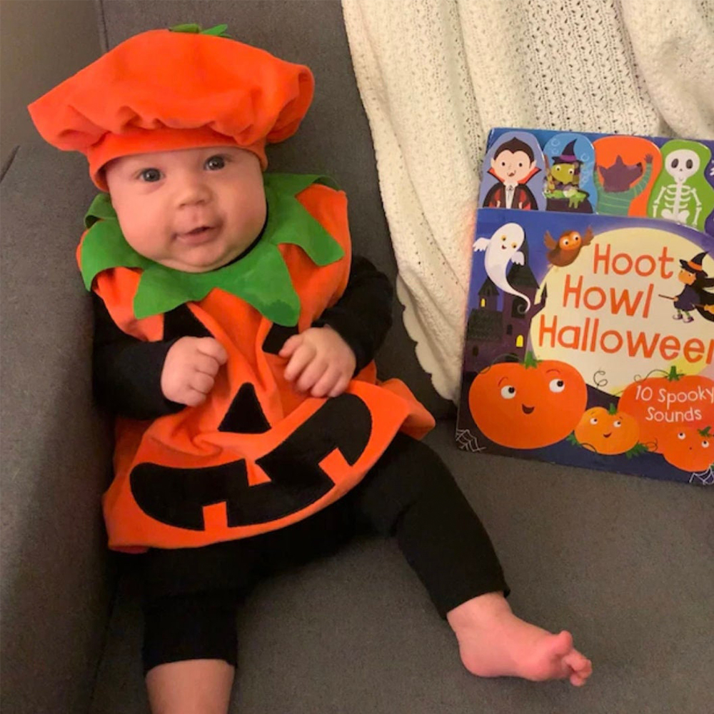 Personalized Baby Pumpkin Halloween Costume Set | CWHalloween43