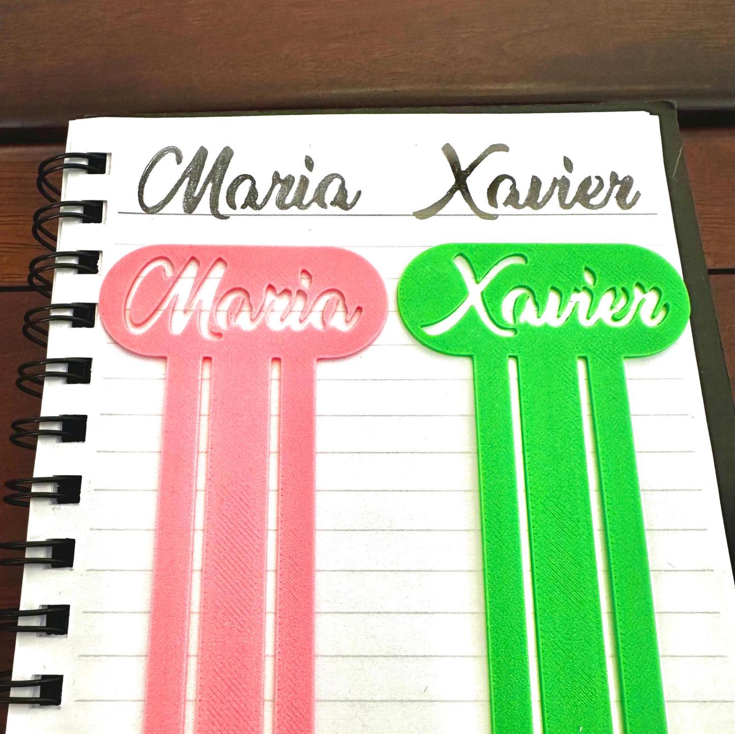 Personalized 3D Printed Name Bookmark Stencil | CWGift49