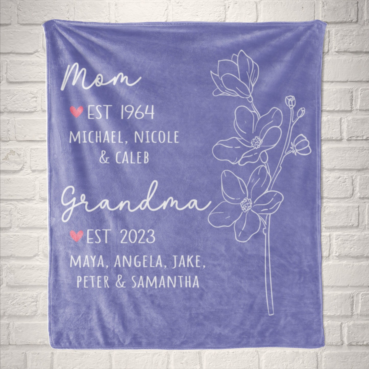 Personalized Love Mom Blanket for Comfort & Unique | CWMom13
