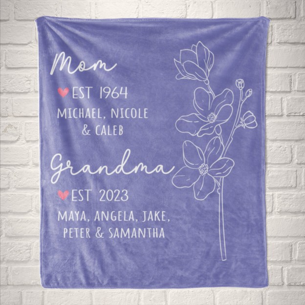 Personalized Love Mom Blanket for Comfort & Unique | CWMom13