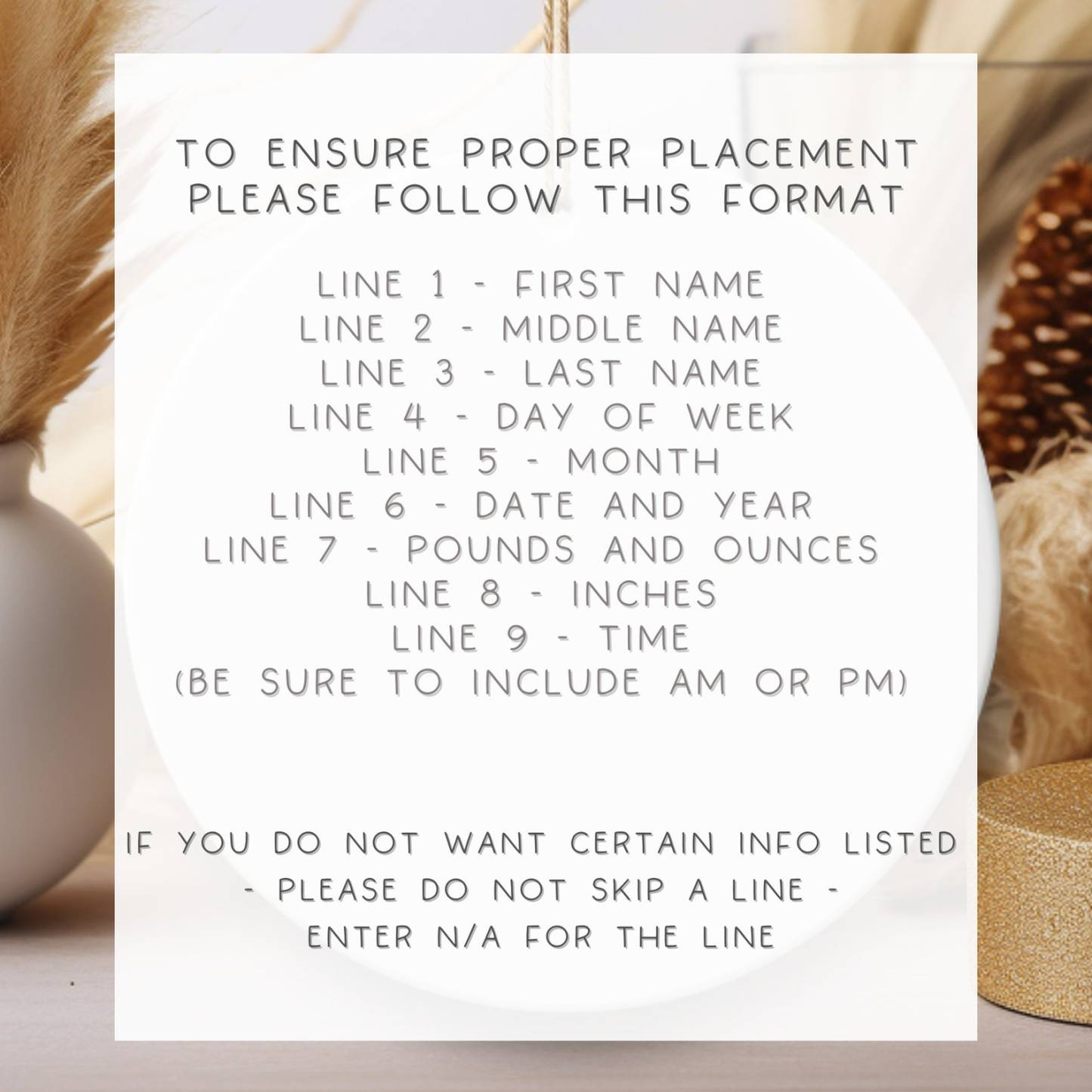 Personalized Newborn Baby Birth Announcement Ornament | CWBaby31