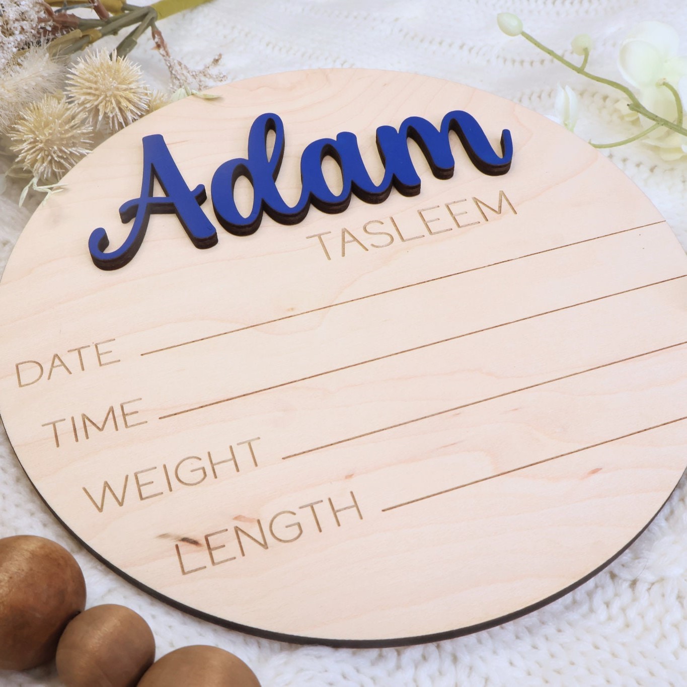 Personalized Wooden Newborn Baby Name Sign | CWBaby95