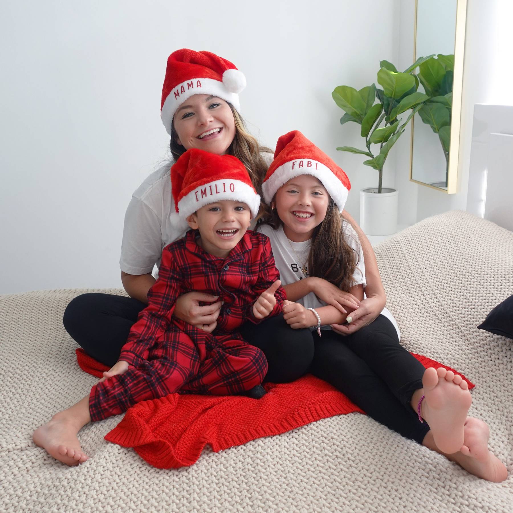 Personalized Plush Velvet Christmas Santa Hat | MCGift51