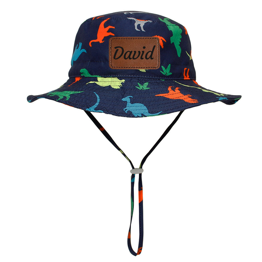 Personalized Leather Patch Cute Bucket Hat for Comfort & Unique | CWBeach174