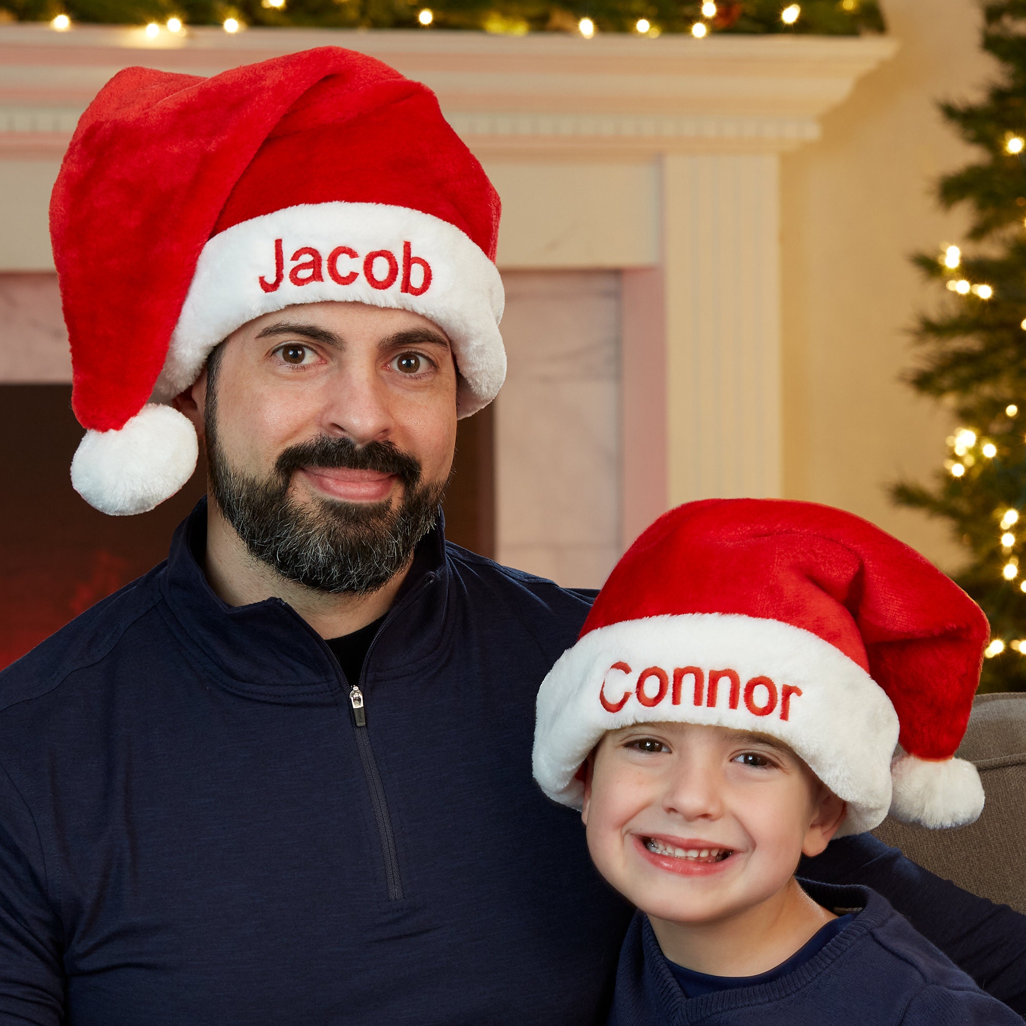Personalized Plush Velvet Christmas Santa Hat | MCGift51