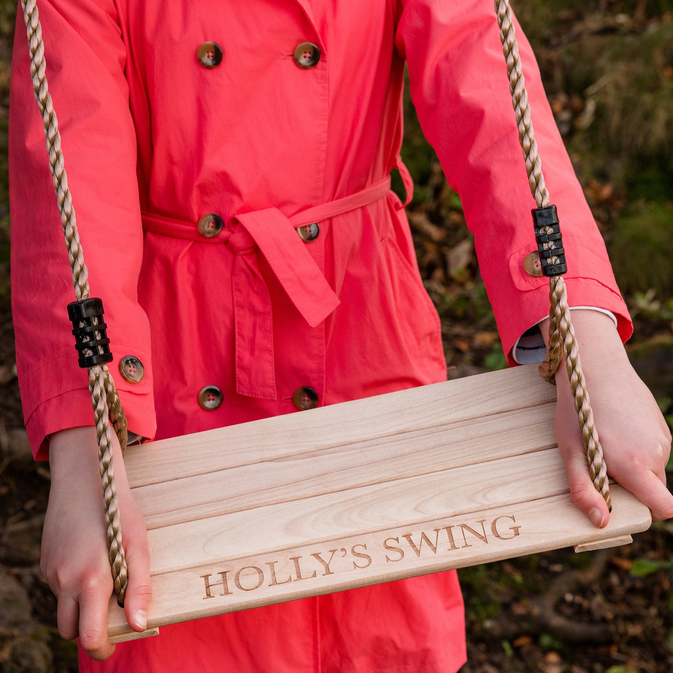 Personalized Kid's Wooden Garden Swing | CWToy50