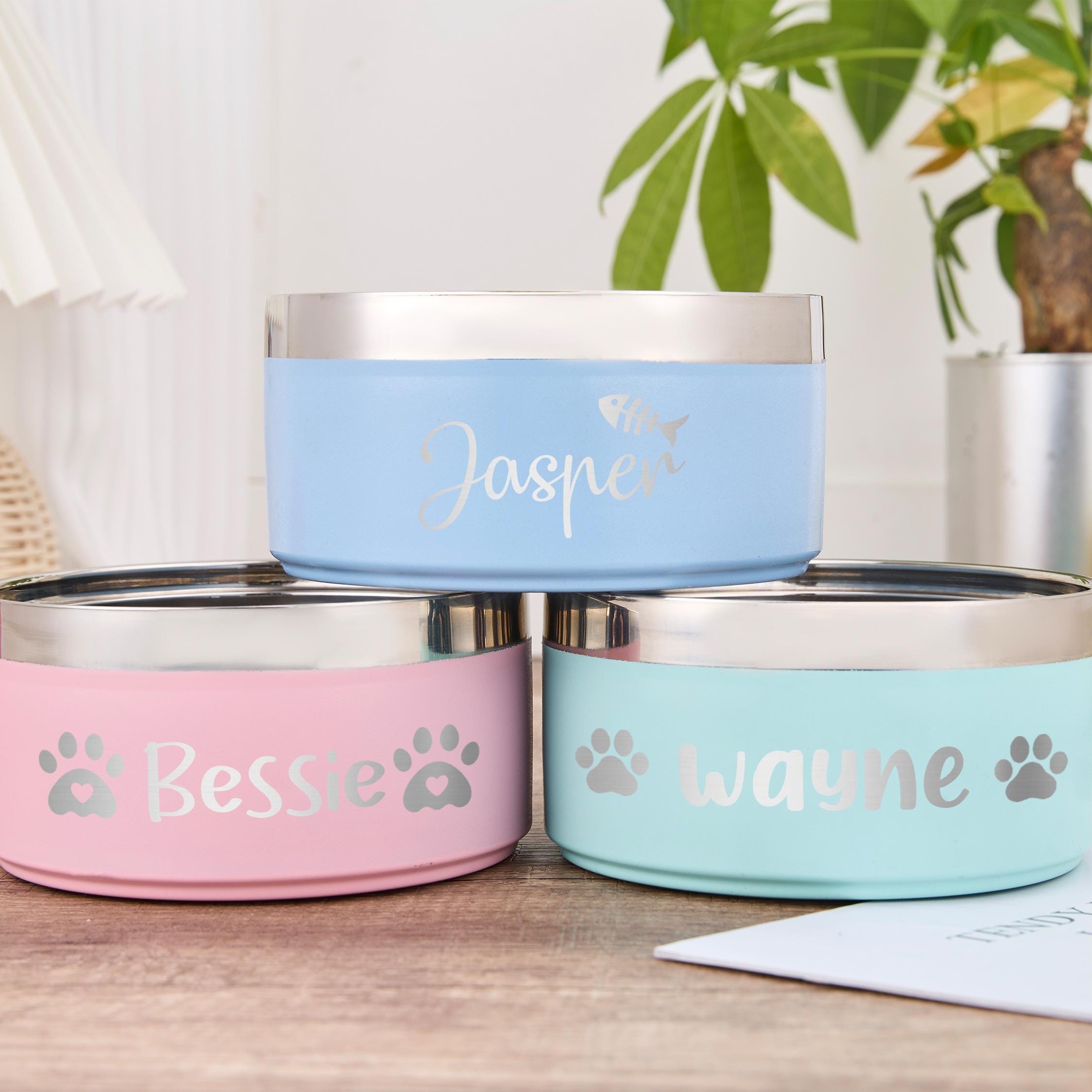 Personalized Stainless Steel Pet Food Bowl  | BKPet150