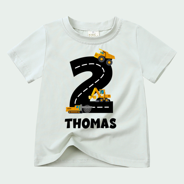 Personalized Kid Transportation Vehicle Party Birthday T-Shirt | inTee14