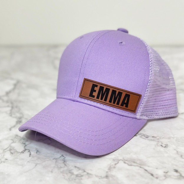Personalized Color Leather Patch Hat for Comfort & Unique | CWBeach53