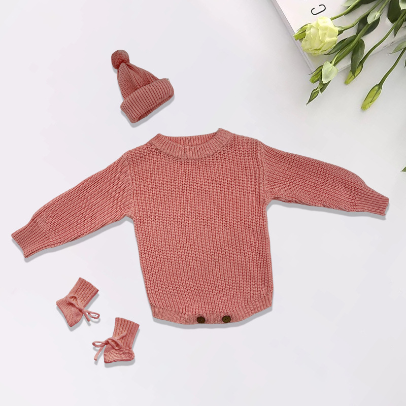 Personalized Embroidered Baby Sweater Outfit Set | CWBaby335
