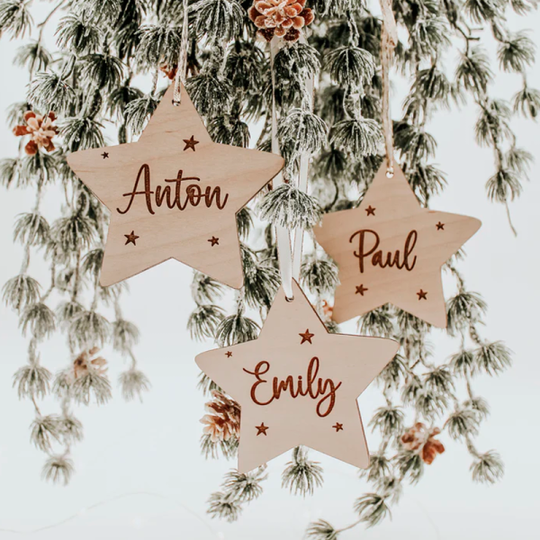 Personalized Christmas Reindeer Wood Ornament | MCGift82