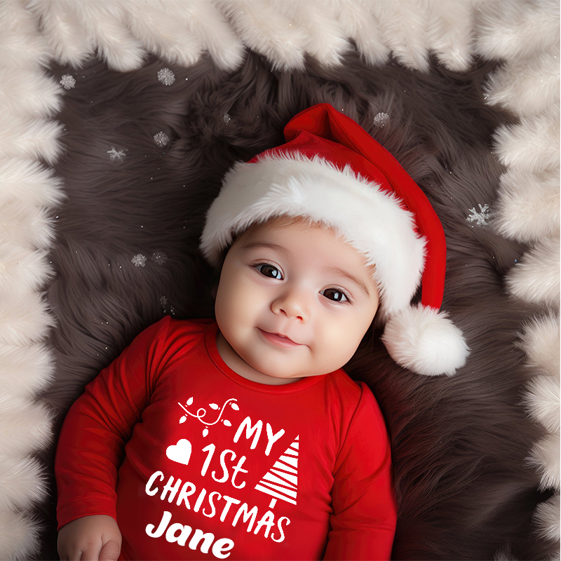 Personalized Baby Merry Christmas Red Ropmer | CWBaby103