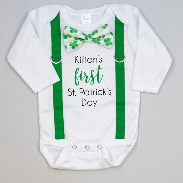 Personalized Baby Boy's First St. Patrick's Day Clothing Set | CWBaby178