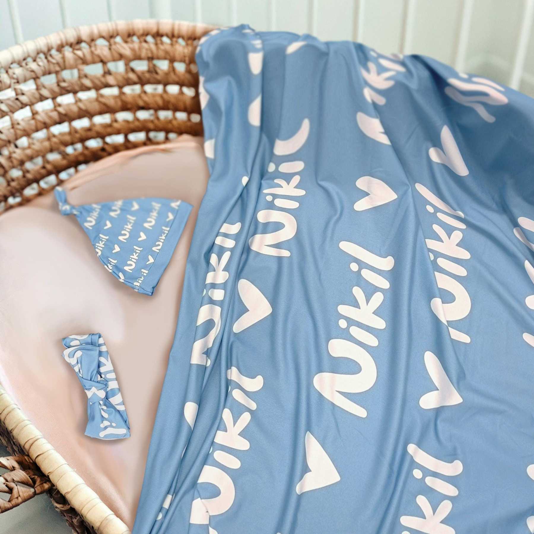 Personalized Baby Swaddle Blanket Set for Comfort & Unique | BBBlanket12