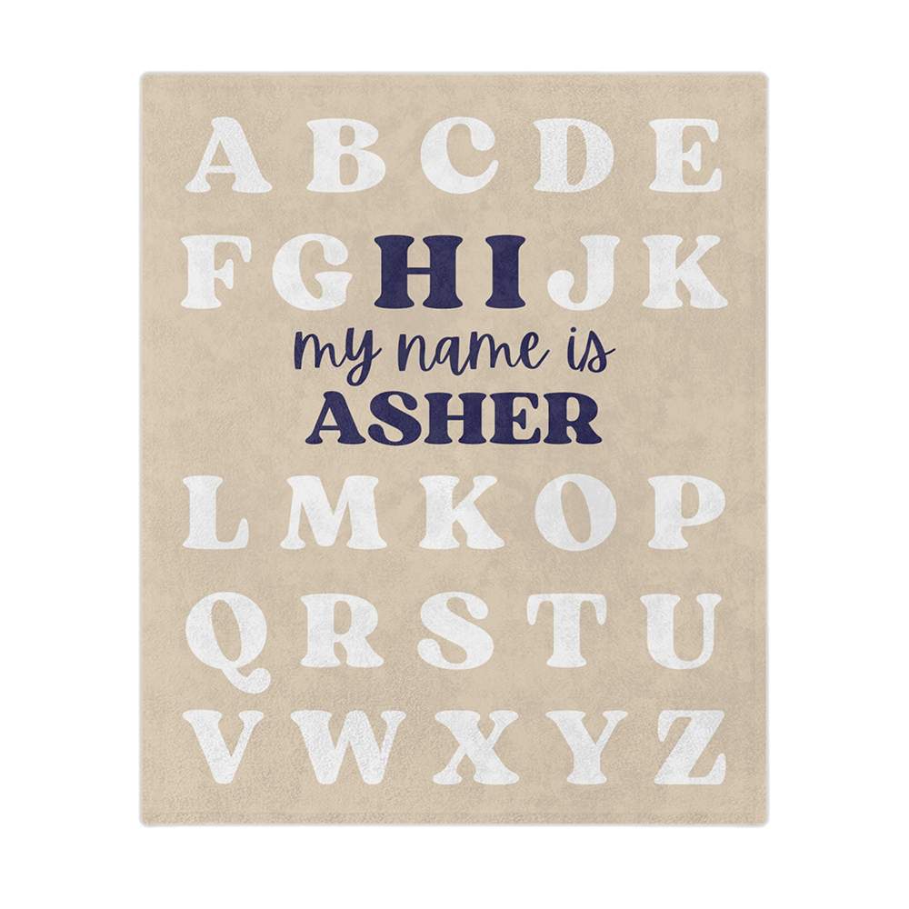 Personalized Baby Newborn Blanket with Name | BKMS016